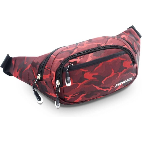 Handbags - Crossbody Fanny Packs for Women, 5-Zipper Pockets Water Resistant Practical Wai